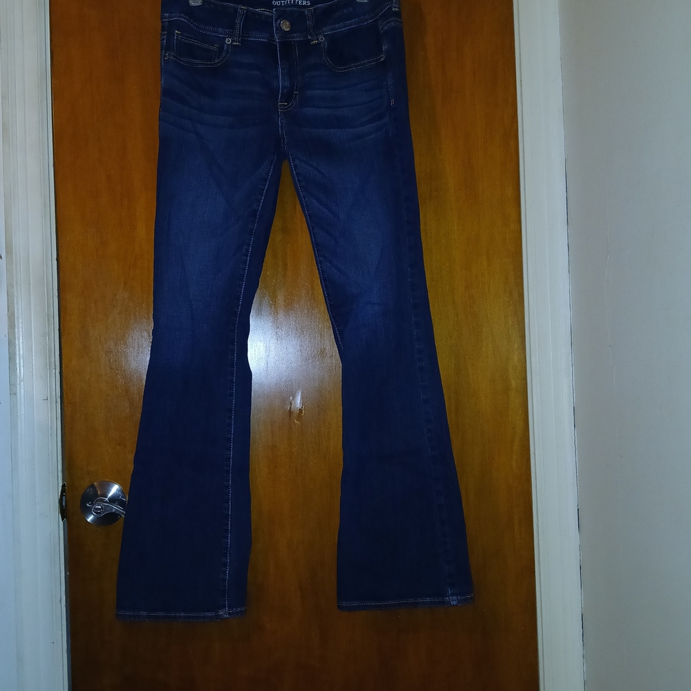 American Eagle Outfitters Dark Blue Kick Bootl Jeans Size 6